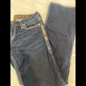 Rock Revival Mid Rise Easy Bootcut Jeans Size 30
